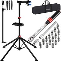 Fahrrad-Montageständer bis 30kg + Drehmomentschlüssel-Set 18-tlg von monzana®