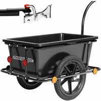 Fahrradanhänger Schwarz 90L inkl Kupplung von monzana®