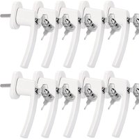 Fenstergriff 10er-Set Weiß abschließbar von monzana®