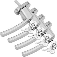 Fenstergriff 4er-Set Silber abschließbar von monzana®