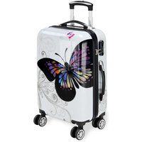 Hartschalenkoffer Rollen 360º Reisekoffer Butterfly Polycarbonat 42L von Deuba®