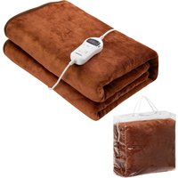 Heizdecke Braun Coral Fleece 180x130cm von monzana®