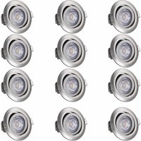 LED Einbauleuchte Krog 12er-Set Nickel von monzana®
