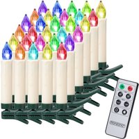 LED Weihnachtsbaumkerzen 40er-Set Bunt Fernbedienung von monzana®