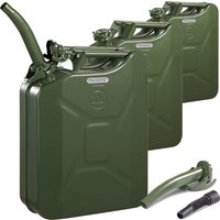 Metallkanister 20L 3er-Set inkl. Ausgießer von monzana®