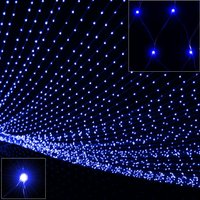 Netzlichterkette Blau 100 LEDs 120x120cm von monzana®