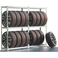Reifenregal 2er-Set 180x120x40cm verzinkt 795kg von monzana®