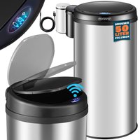 Sensor Mülleimer Silber Edelstahl 50L von monzana®