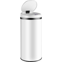 Sensor Mülleimer Weiß Edelstahl 50L von monzana®