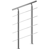 Treppengeländer Edelstahl 80cm 4 Streben von monzana®