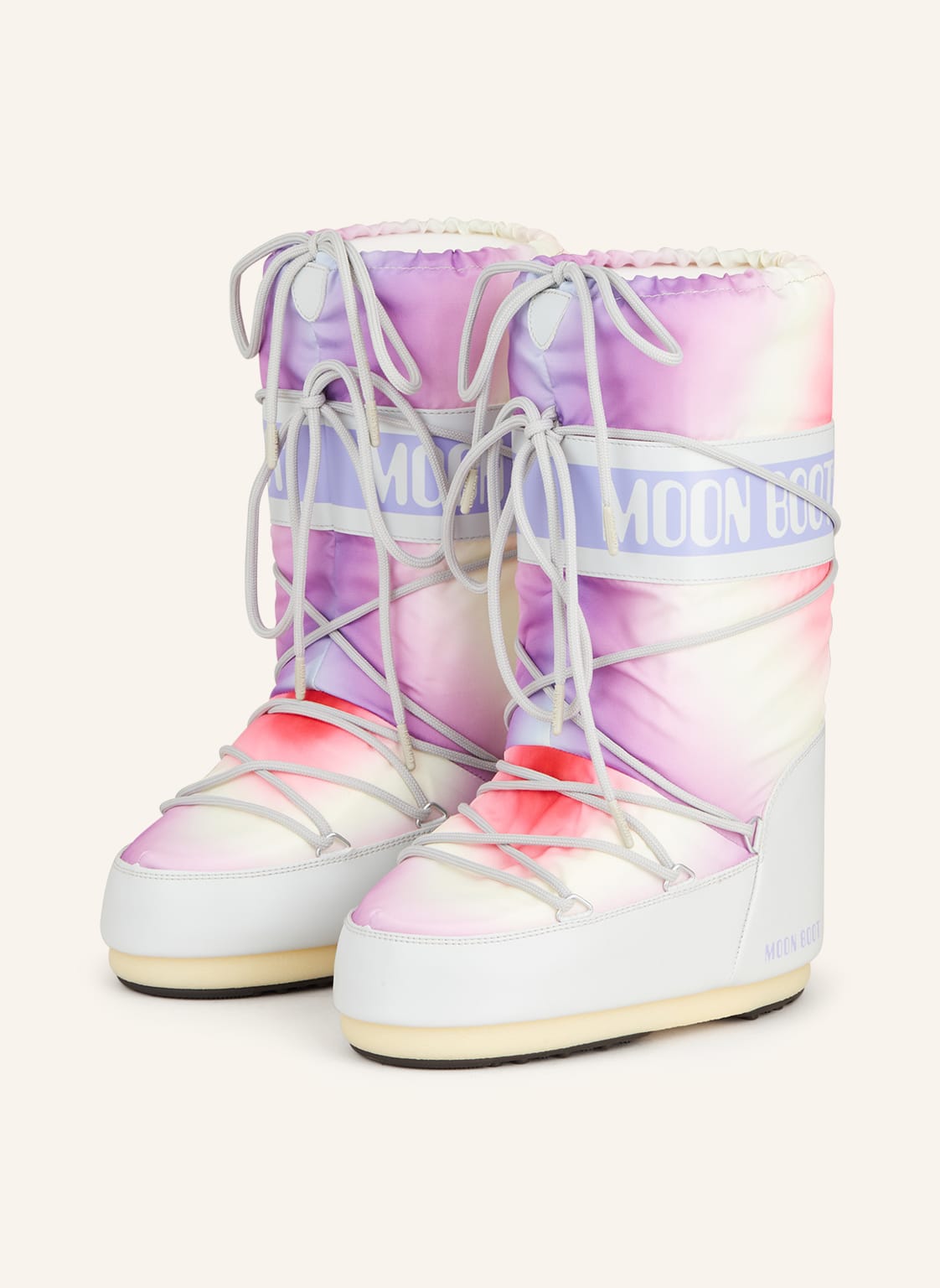 Moon Boot Moon Boots Icon Tie Dye grau von moon boot