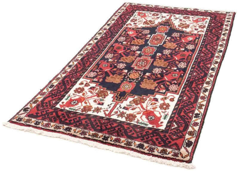 morgenland Hochflor-Läufer »Belutsch Blumenmuster Rosso 181 x 99 cm«, rechteckig von morgenland