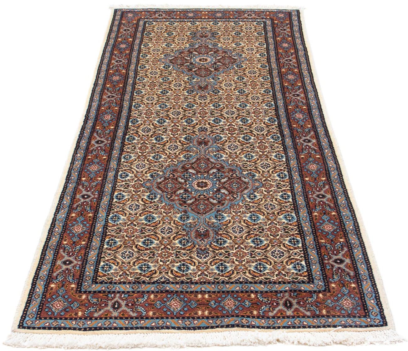 morgenland Hochflor-Läufer »Moud Medaillon Blu scuro 195 x 77 cm«, rechteckig von morgenland