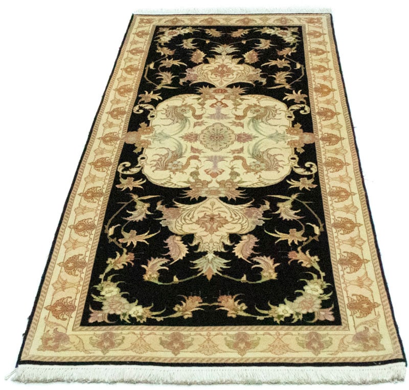 morgenland Hochflor-Läufer »Täbriz 50 Raj Figurativ Nero 191 x 72 cm«, rechteckig von morgenland