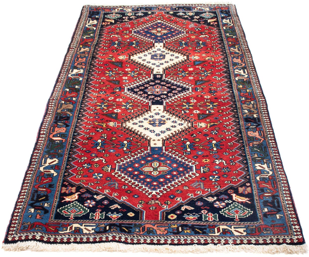 morgenland Hochflor-Läufer »Yalameh Felder Rosso chiaro 195 x 81 cm«, rechteckig von morgenland