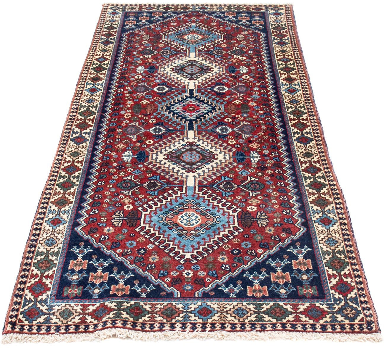 morgenland Hochflor-Läufer »Yalameh Medaillon Rosso chiaro 189 x 79 cm«, rechteckig von morgenland