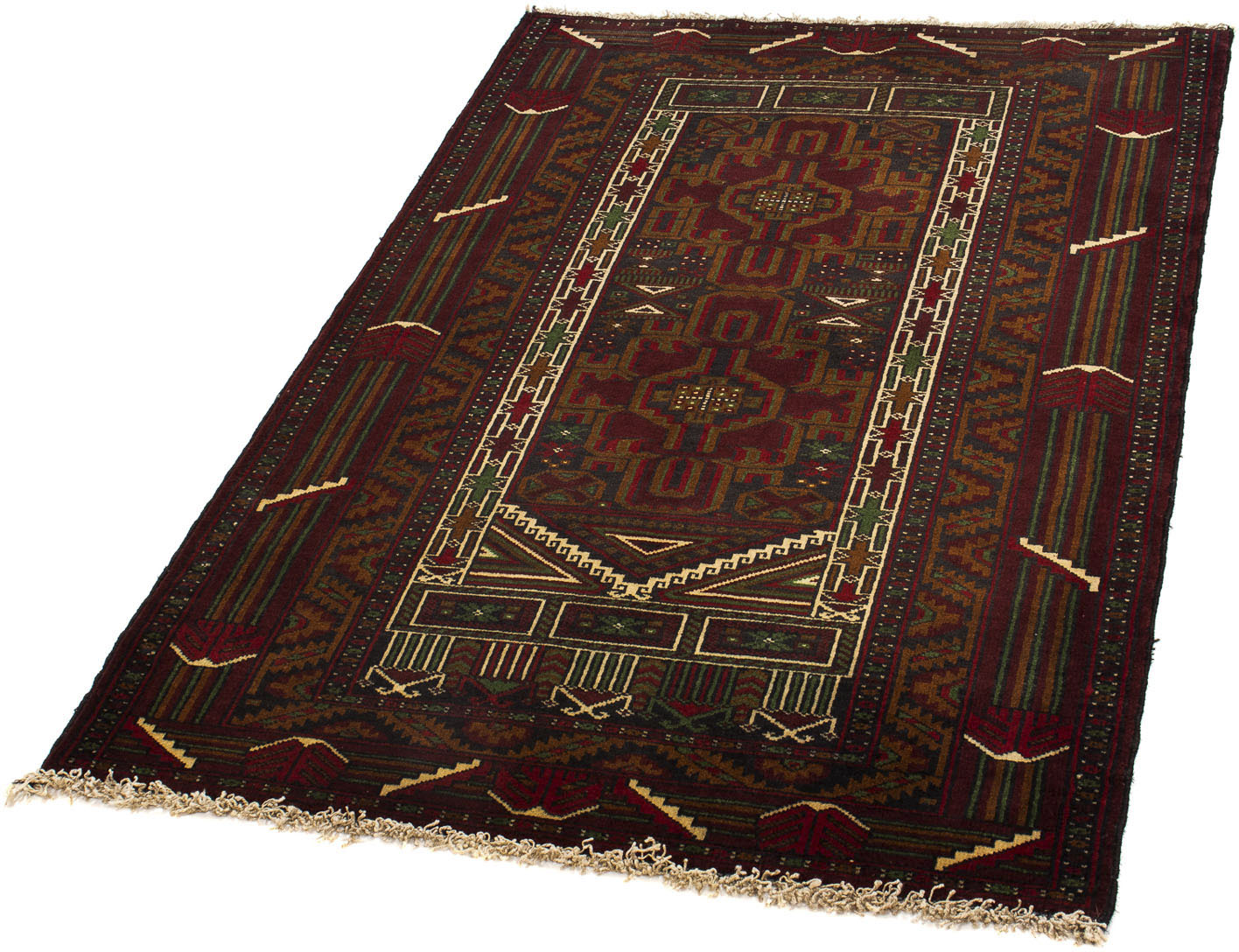 morgenland Orientteppich »Belutsch - 125 x 80 cm - braun«, rechteckig, Wohnzimmer, Handgeknüpft, Einzelstück mit Zertifikat von morgenland