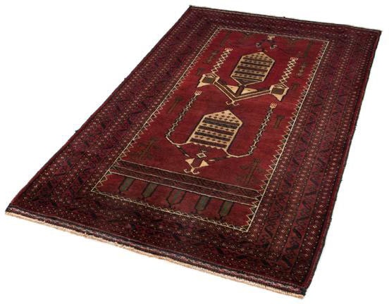 morgenland Orientteppich »Belutsch - 144 x 87 cm - dunkelrot«, rechteckig, 8 mm Höhe, Wohnzimmer, Handgeknüpft, Einzelstück mit Zertifikat von morgenland