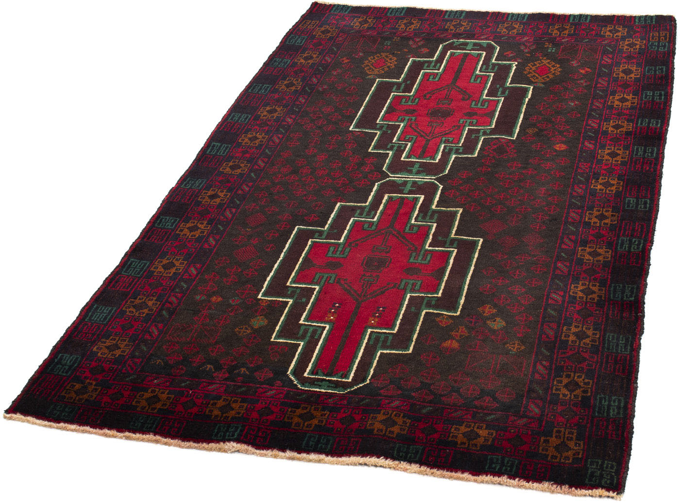 morgenland Orientteppich »Belutsch - 149 x 94 cm - dunkelbraun«, rechteckig, Wohnzimmer, Handgeknüpft, Einzelstück mit Zertifikat von morgenland
