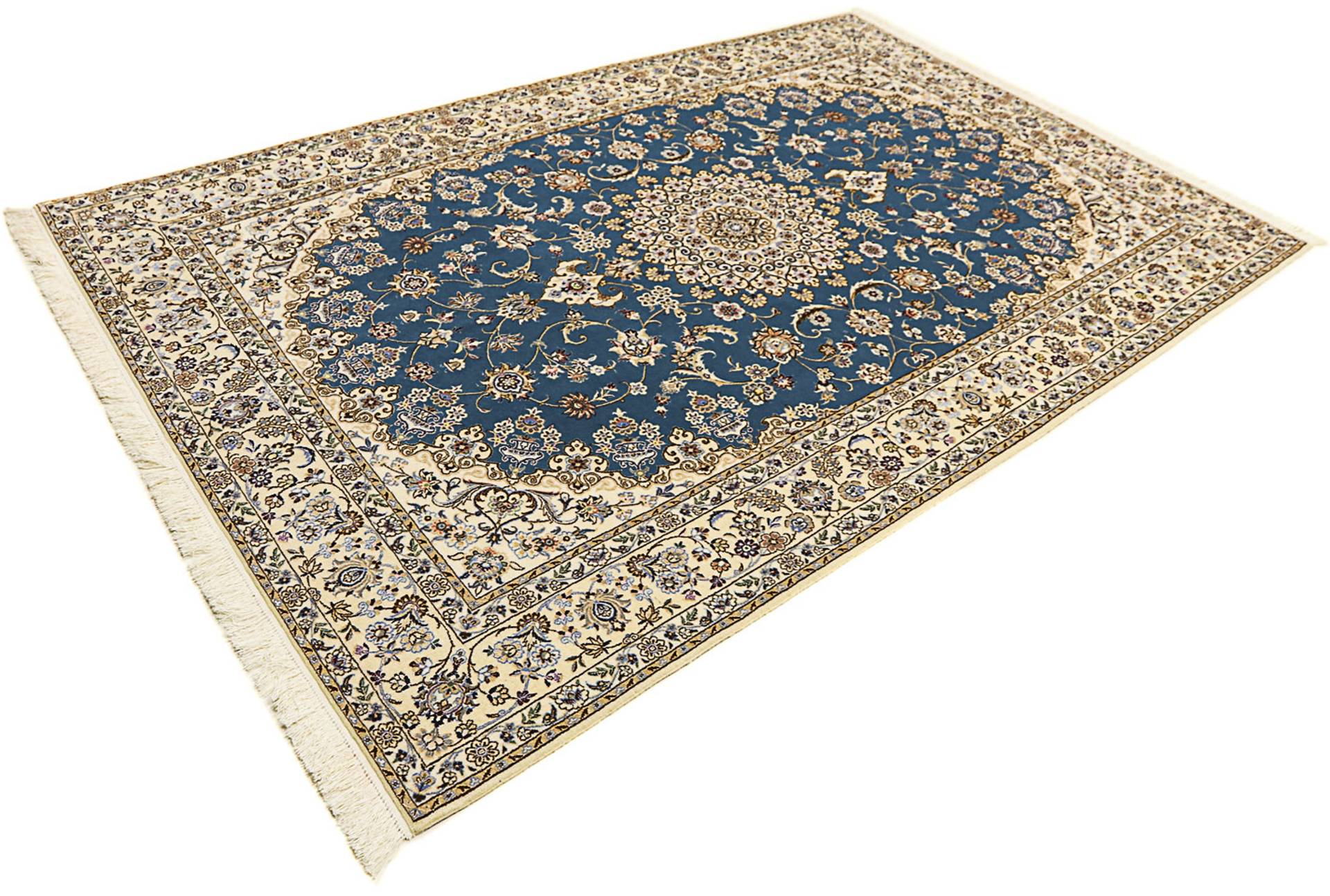 morgenland Orientteppich »Perser - Nain - Premium - 236 x 154 cm - blau«, rechteckig von morgenland