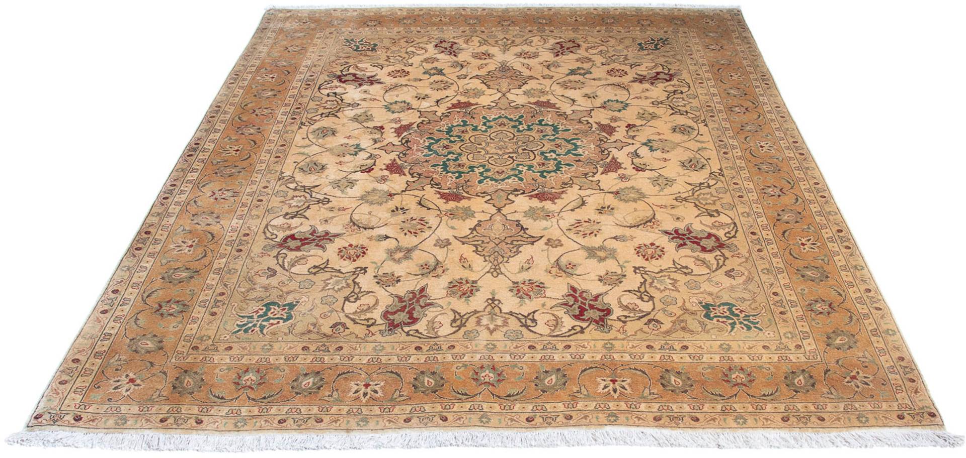 morgenland Orientteppich »Perser - Täbriz - Royal - 203 x 156 cm - hellbraun«, rechteckig von morgenland