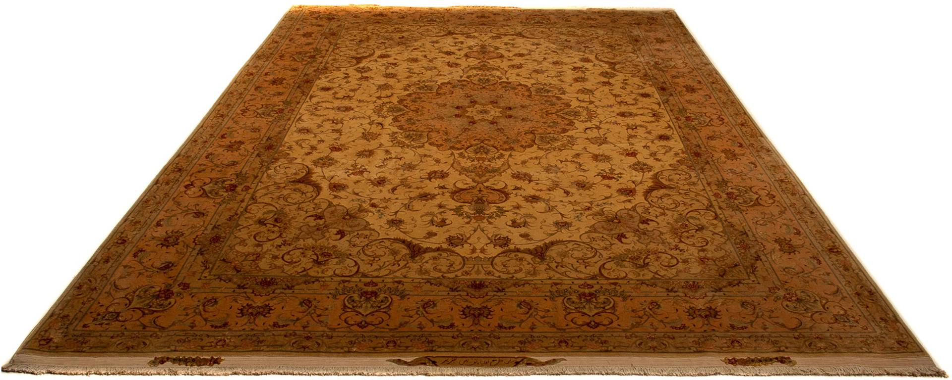 morgenland Orientteppich »Perser - Täbriz - Royal - 346 x 258 cm - gold«, rechteckig von morgenland
