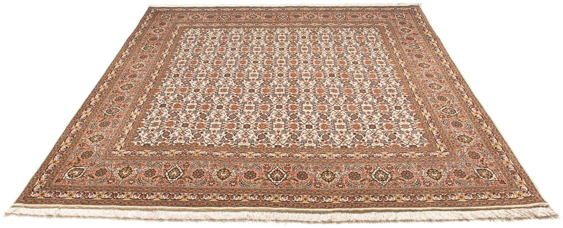 morgenland Orientteppich »Perser - Täbriz quadratisch - 215 x 202 cm - hellbraun«, quadratisch von morgenland