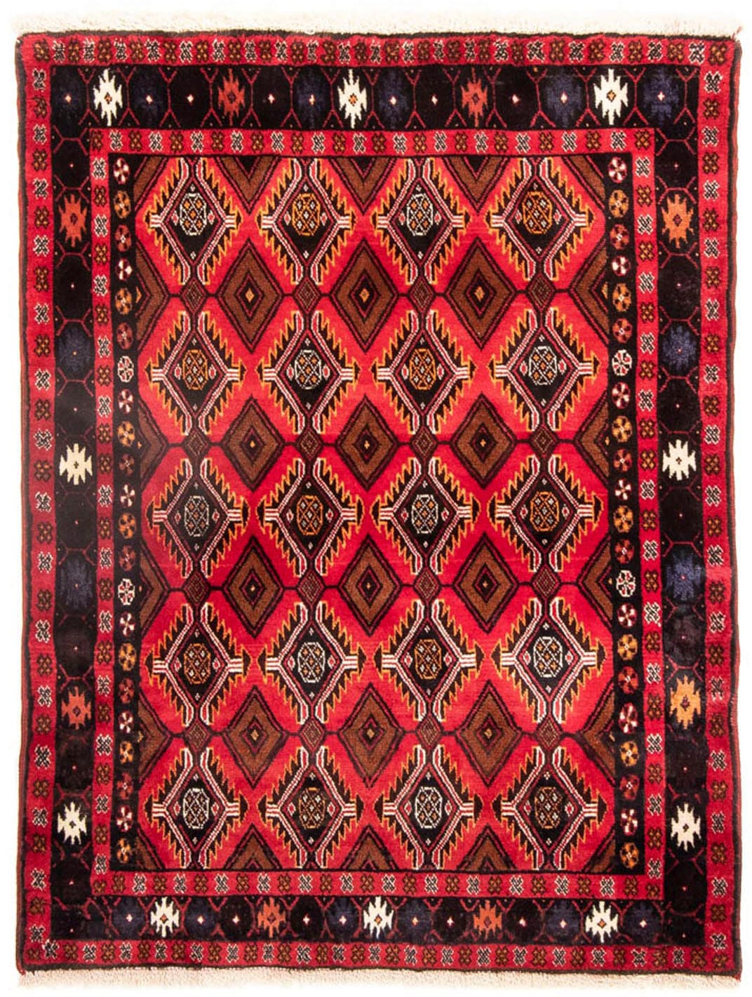 morgenland Wollteppich »Belutsch Durchgemustert Rosso 146 x 110 cm«, rechteckig von morgenland