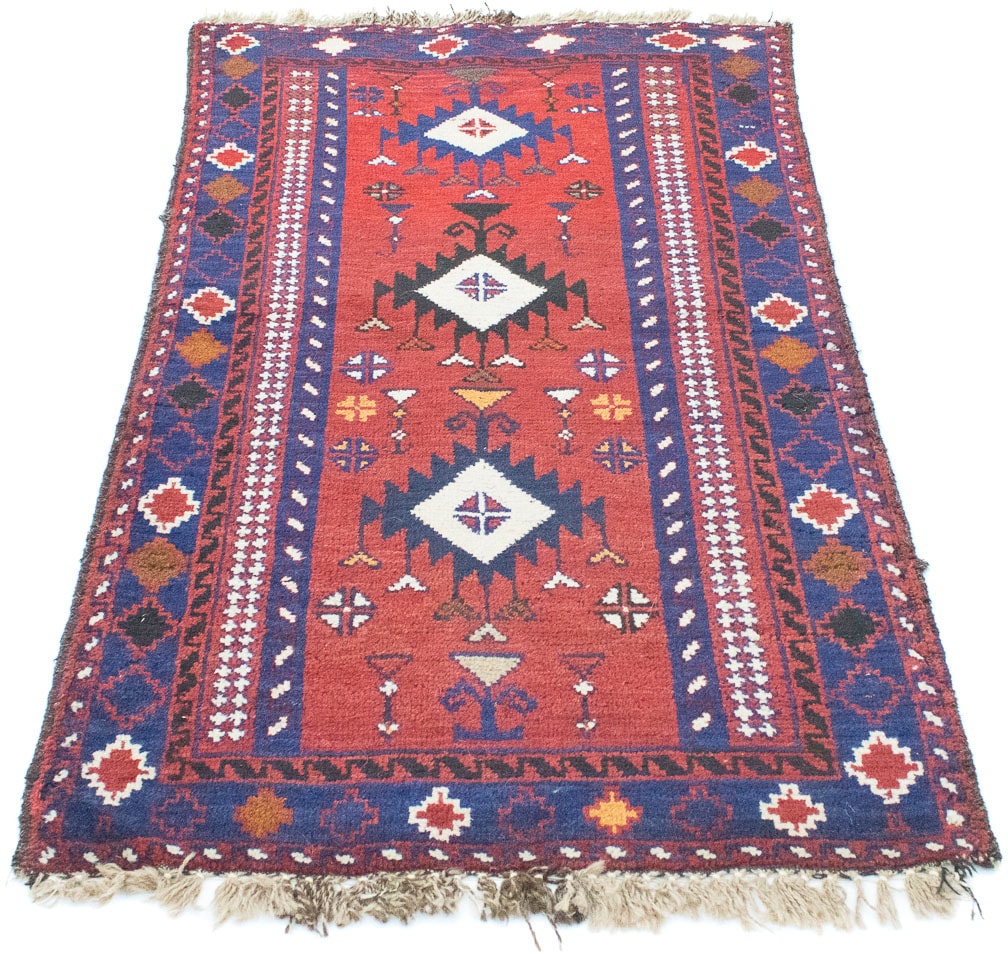 morgenland Wollteppich »Belutsch Teppich handgeknüpft blau«, rechteckig von morgenland