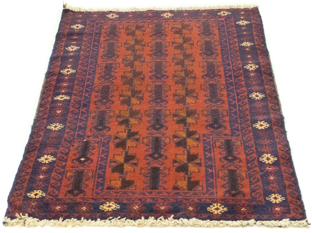 morgenland Wollteppich »Belutsch Teppich handgeknüpft orange«, rechteckig, handgeknüpft von morgenland
