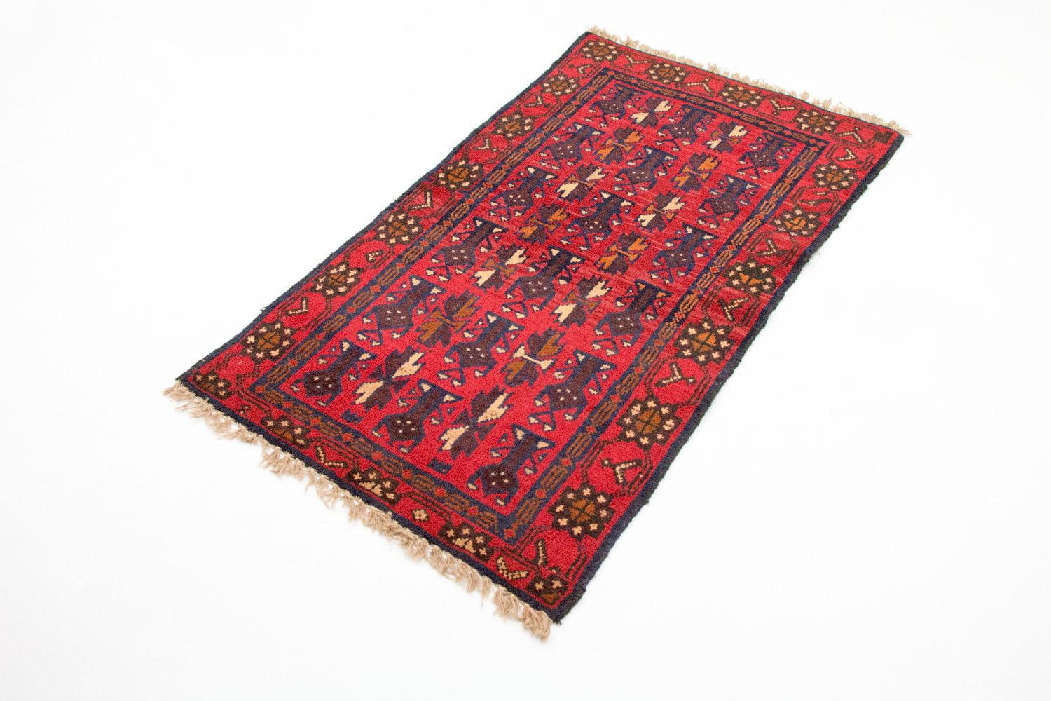 morgenland Wollteppich »Belutsch Teppich handgeknüpft rot«, rechteckig von morgenland