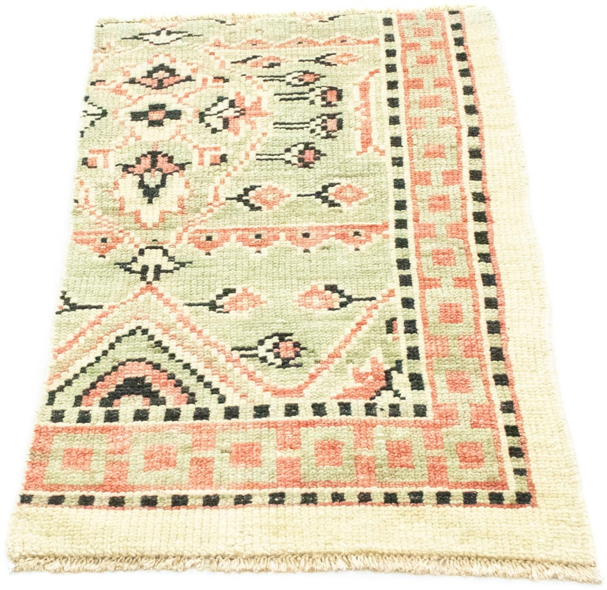 morgenland Wollteppich »Designer Teppich handgeknüpft beige«, rechteckig von morgenland