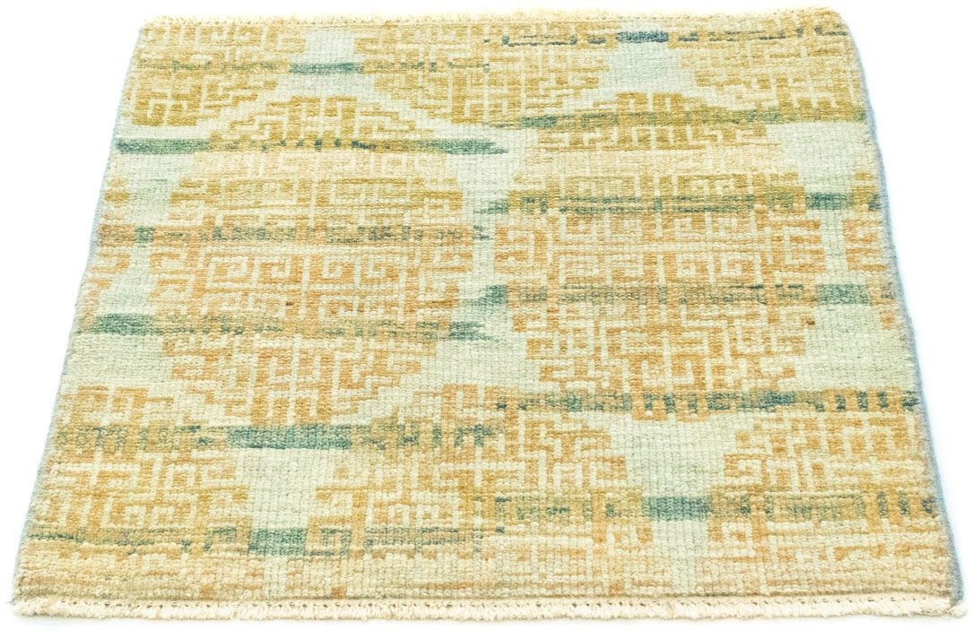 morgenland Wollteppich »Designer Teppich handgeknüpft gold«, quadratisch von morgenland
