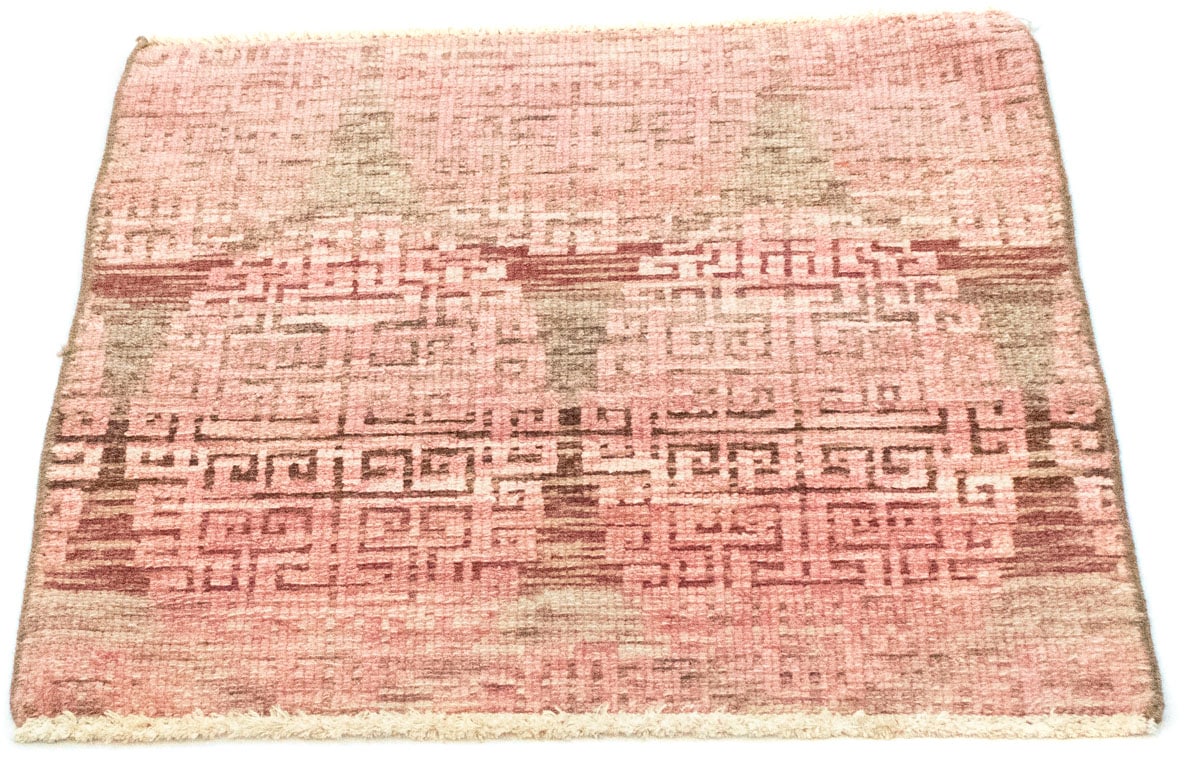 morgenland Wollteppich »Designer Teppich handgeknüpft rosa«, quadratisch von morgenland