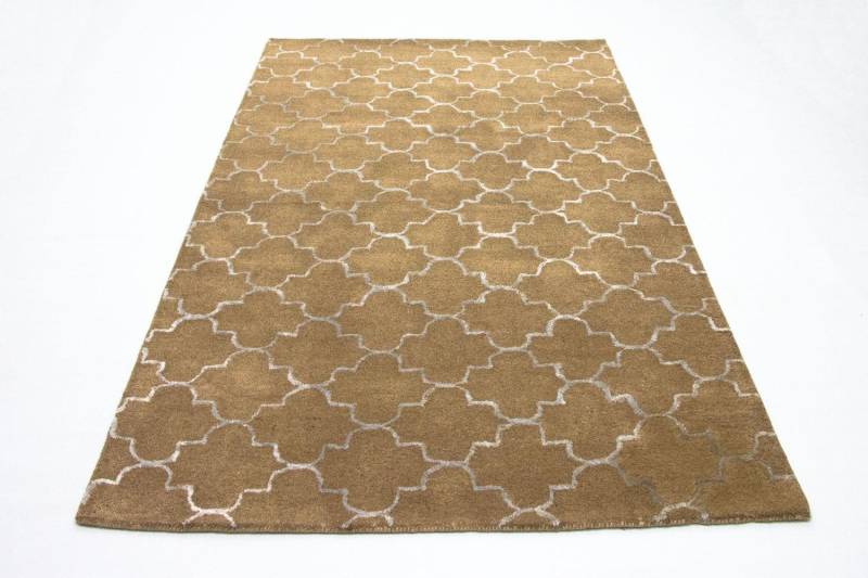 morgenland Wollteppich »Designer Teppich handgetuftet gold«, rechteckig von morgenland
