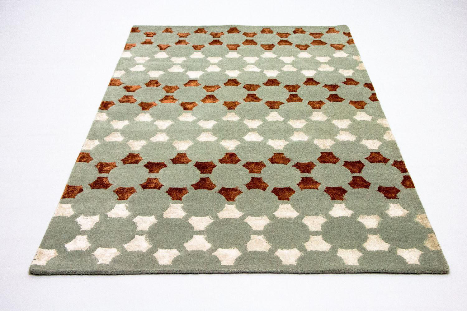 morgenland Wollteppich »Designer Teppich handgetuftet mehrfarbig«, rechteckig von morgenland