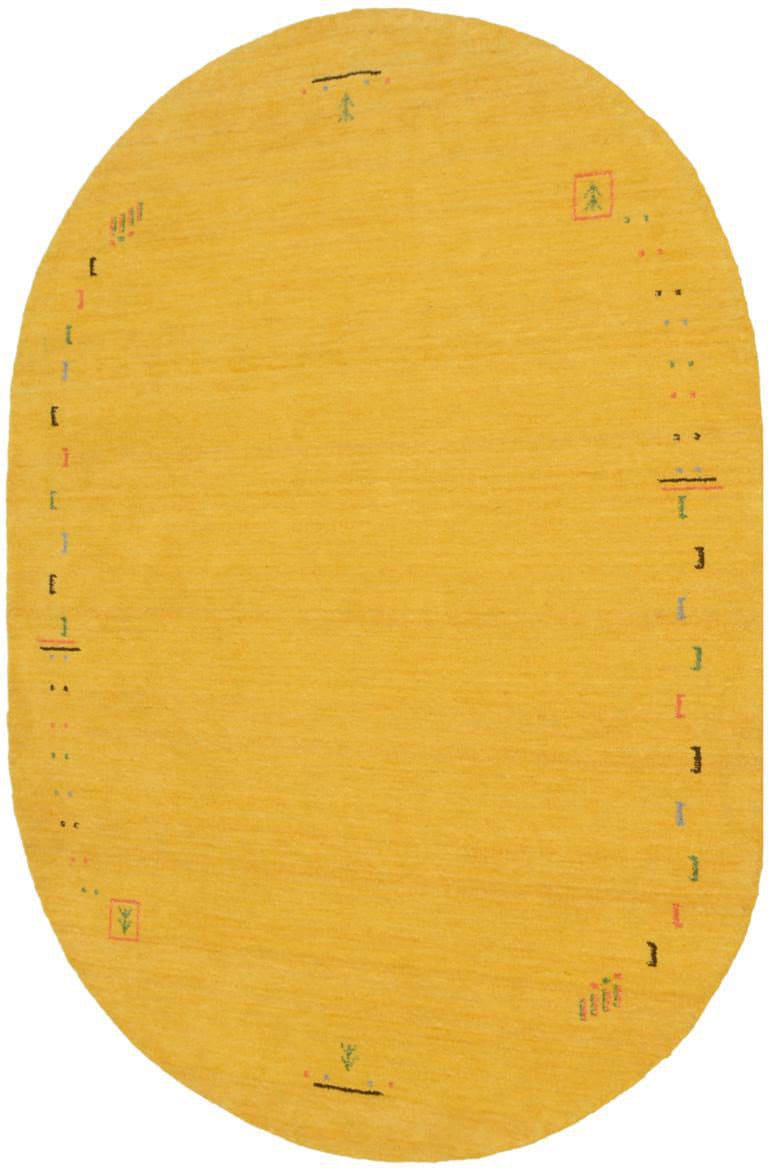 morgenland Wollteppich »GABBEH FEIN FENTH«, oval, 18 mm Höhe, reine Schurwolle bunte Bordüre, Wohnzimmer von morgenland