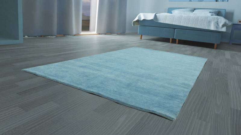 morgenland Wollteppich »Uni - Gabbeh Teppich - Softy«, rechteckig, 1,6 mm Höhe, Gabbeh Optik, Uni Farben, reine Wolle, sehr weicher Flor, Wohnzimmer von morgenland