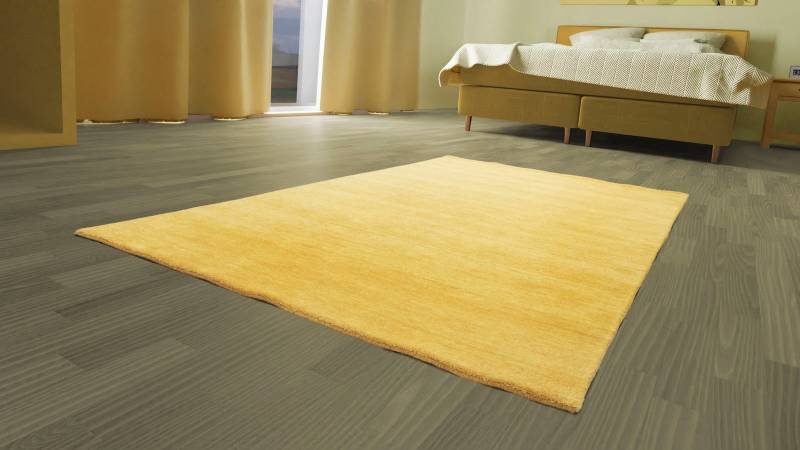 morgenland Wollteppich »Uni - Gabbeh Teppich - Softy«, rechteckig, 1,6 mm Höhe, Gabbeh Optik, Uni Farben, reine Wolle, sehr weicher Flor, Wohnzimmer von morgenland