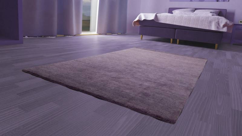 morgenland Wollteppich »Uni - Gabbeh Teppich - Softy«, rechteckig, 1,6 mm Höhe, Gabbeh Optik, Uni Farben, reine Wolle, sehr weicher Flor, Wohnzimmer von morgenland
