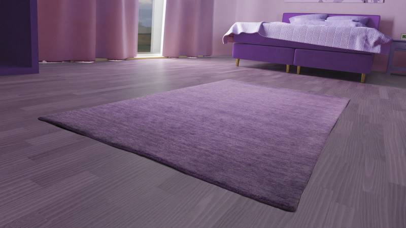 morgenland Wollteppich »Uni - Gabbeh Teppich - Softy«, rechteckig, 1,6 mm Höhe, Gabbeh Optik, Uni Farben, reine Wolle, sehr weicher Flor, Wohnzimmer von morgenland