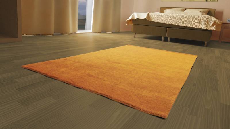 morgenland Wollteppich »Uni - Gabbeh Teppich - Softy«, rechteckig, 1,6 mm Höhe, Gabbeh Optik, Uni Farben, reine Wolle, sehr weicher Flor, Wohnzimmer von morgenland