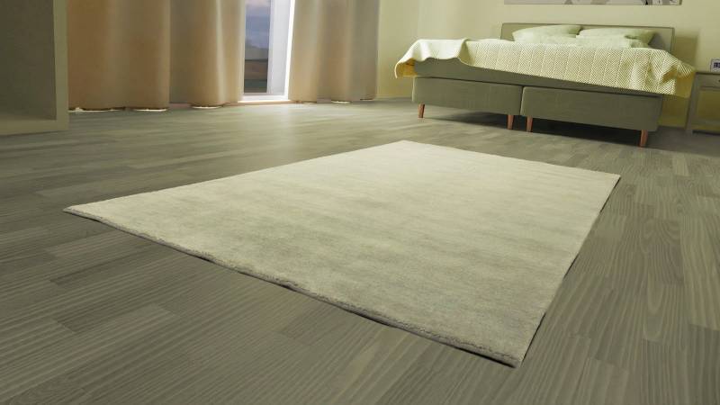 morgenland Wollteppich »Uni - Gabbeh Teppich - Softy«, rechteckig, 1,6 mm Höhe, Gabbeh Optik, Uni Farben, reine Wolle, sehr weicher Flor, Wohnzimmer von morgenland