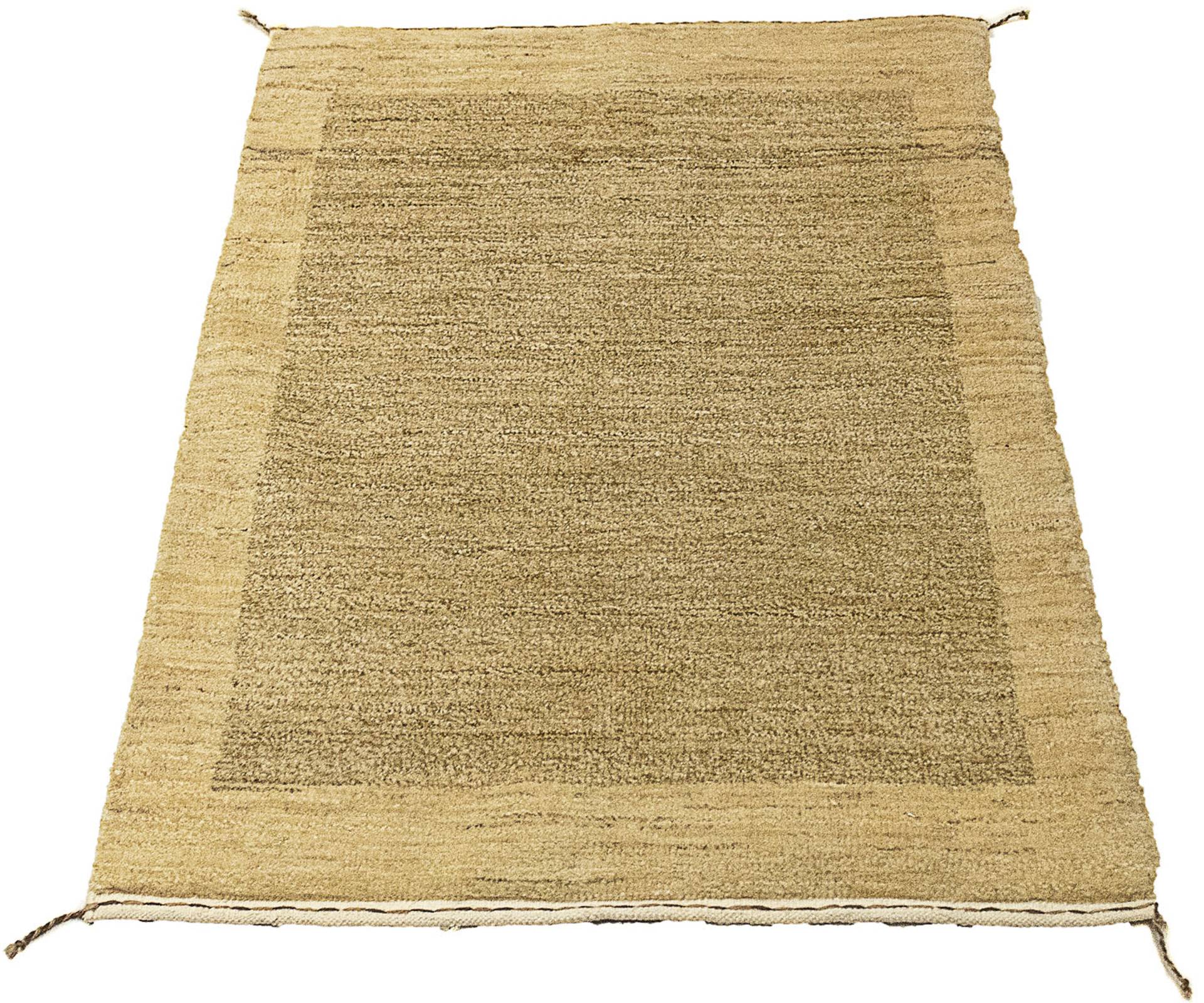 morgenland Wollteppich »Gabbeh - Indus - 92 x 60 cm - hellbraun«, rechteckig, Wohnzimmer, Handgeknüpft, Einzelstück mit Zertifikat von morgenland