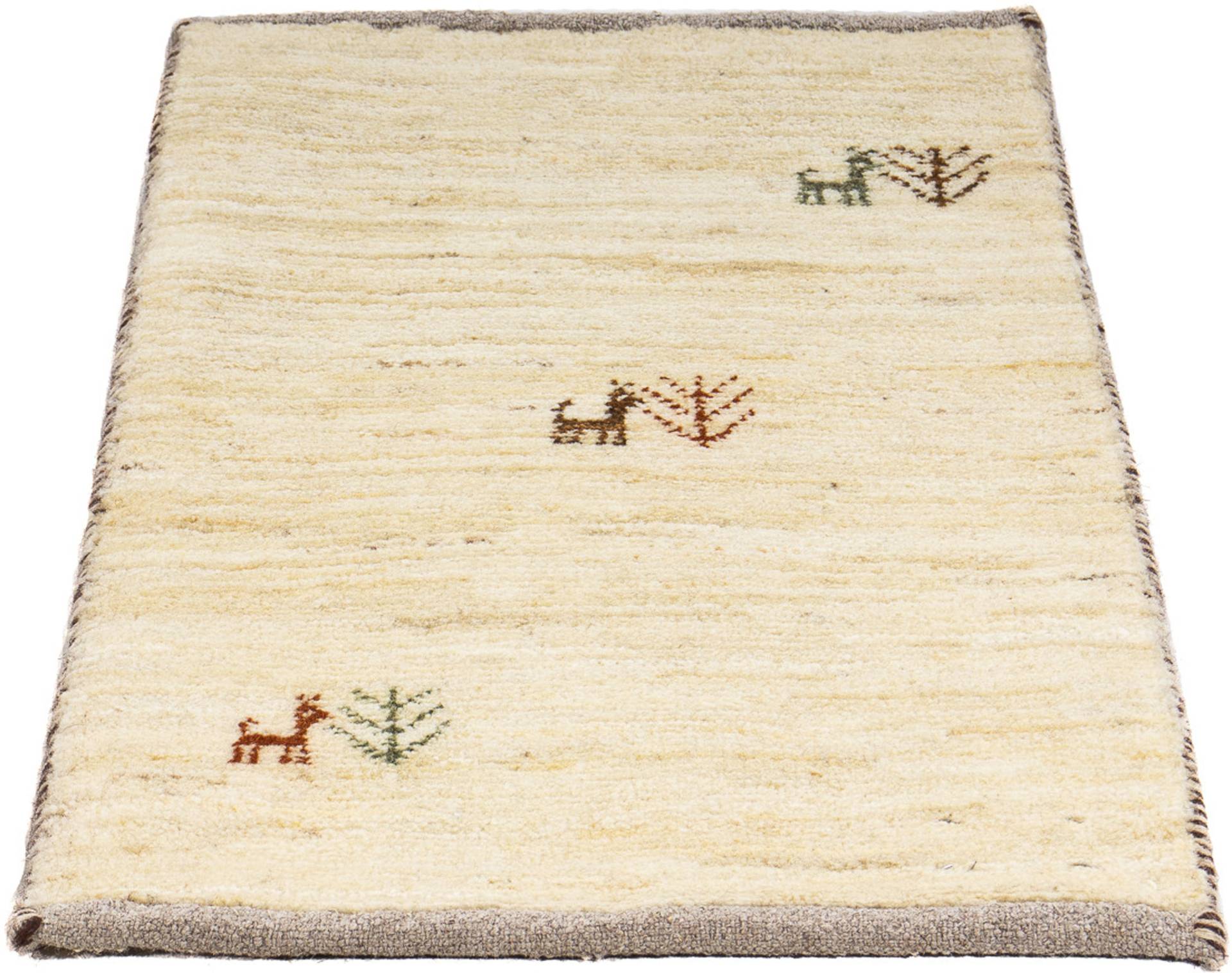 morgenland Wollteppich »Gabbeh - Loribaft Perser - 60 x 40 cm - beige«, rechteckig von morgenland