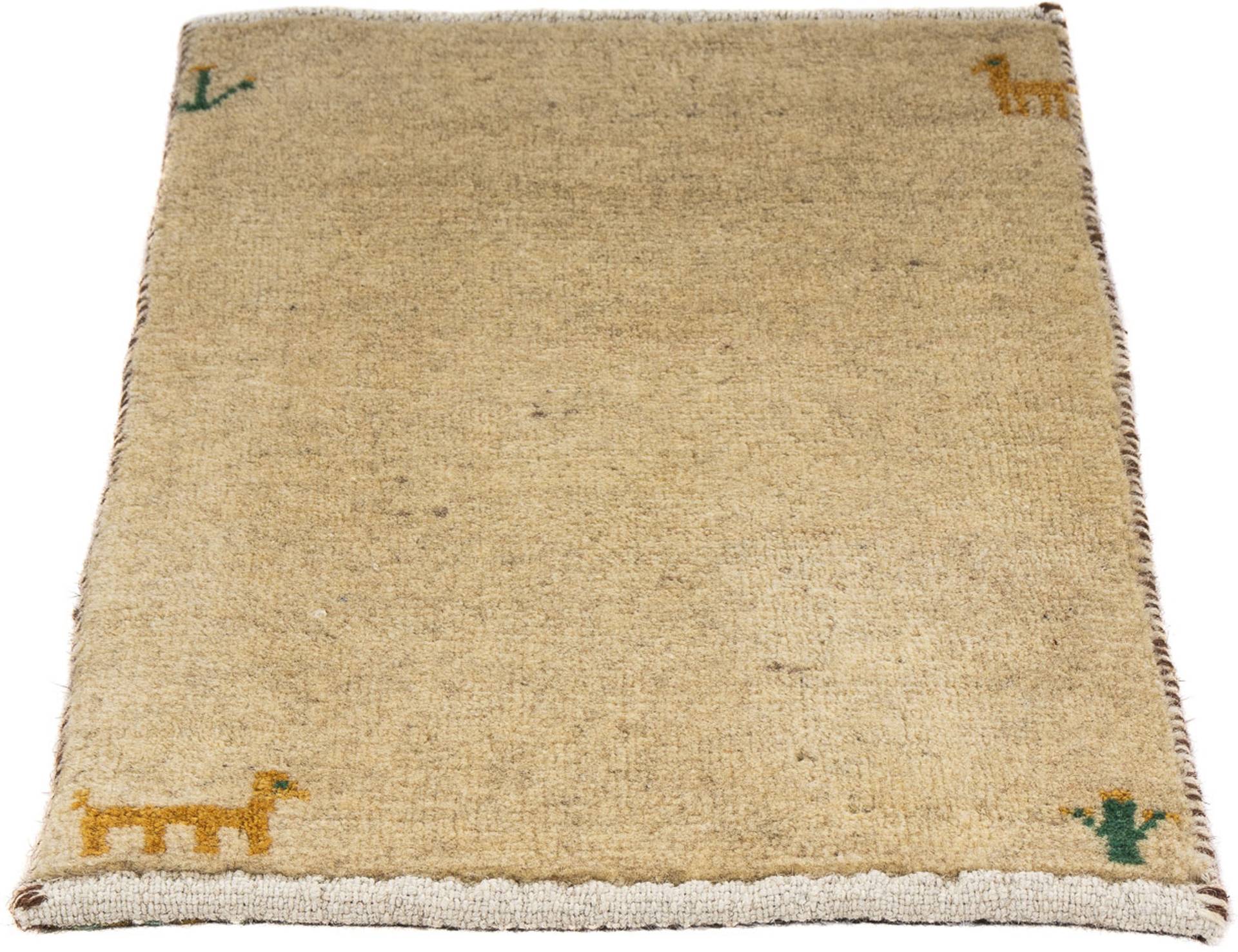 morgenland Wollteppich »Gabbeh - Loribaft Perser - 60 x 40 cm - beige«, rechteckig von morgenland