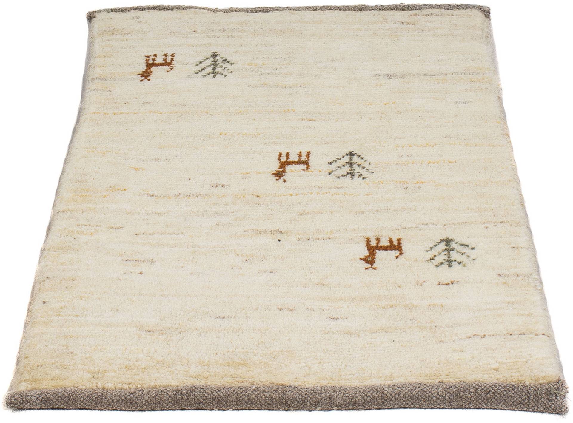 morgenland Wollteppich »Gabbeh - Loribaft Perser - 60 x 40 cm - beige«, rechteckig von morgenland