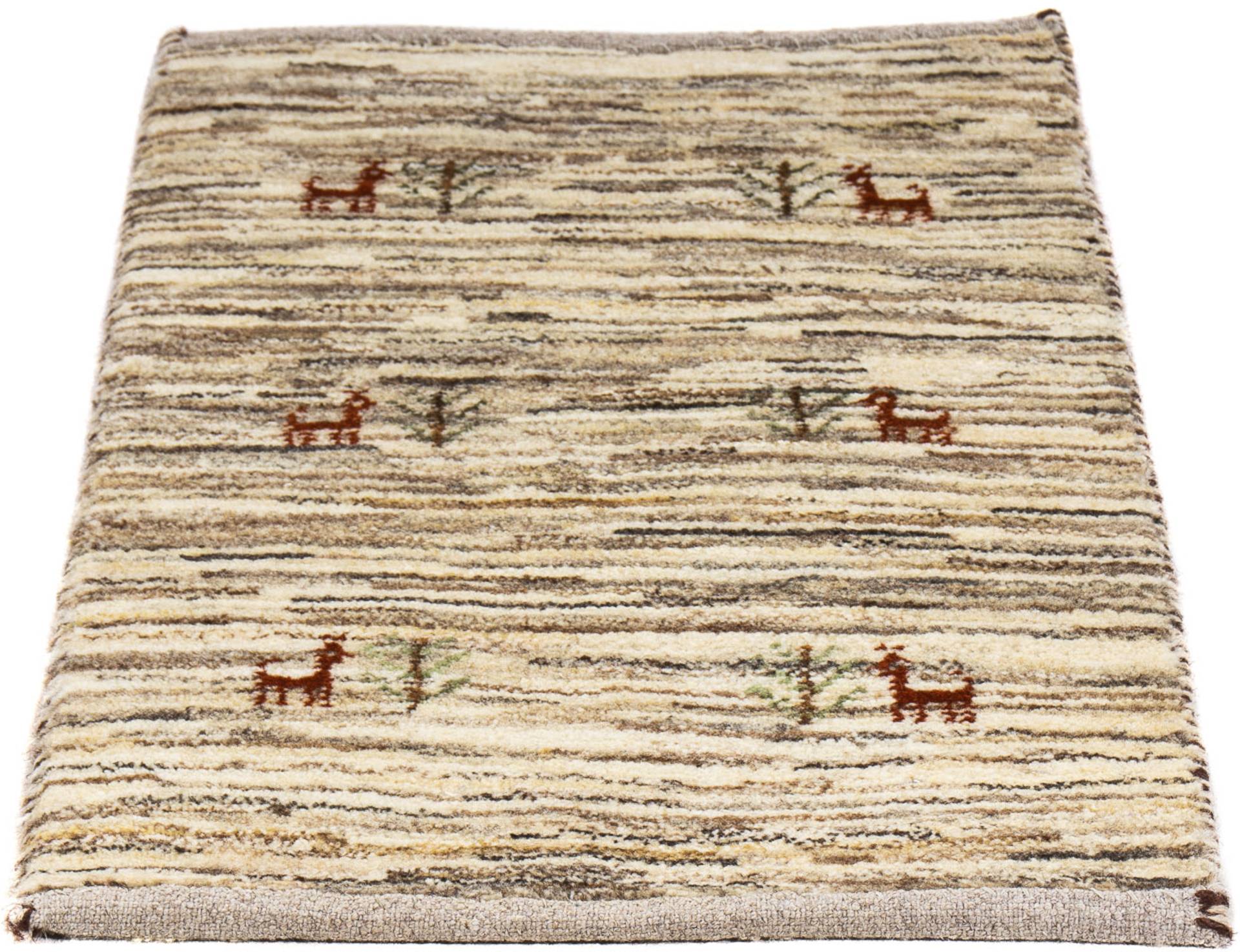 morgenland Wollteppich »Gabbeh - Loribaft Perser - 60 x 40 cm - beige«, rechteckig von morgenland