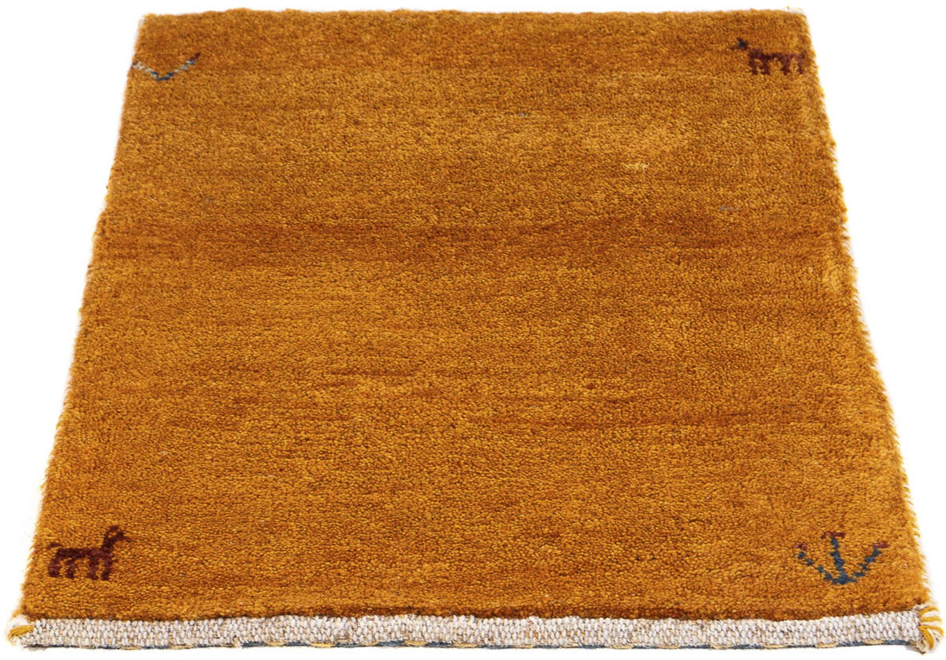 morgenland Wollteppich »Gabbeh - Loribaft Perser - 60 x 40 cm - orange«, rechteckig von morgenland