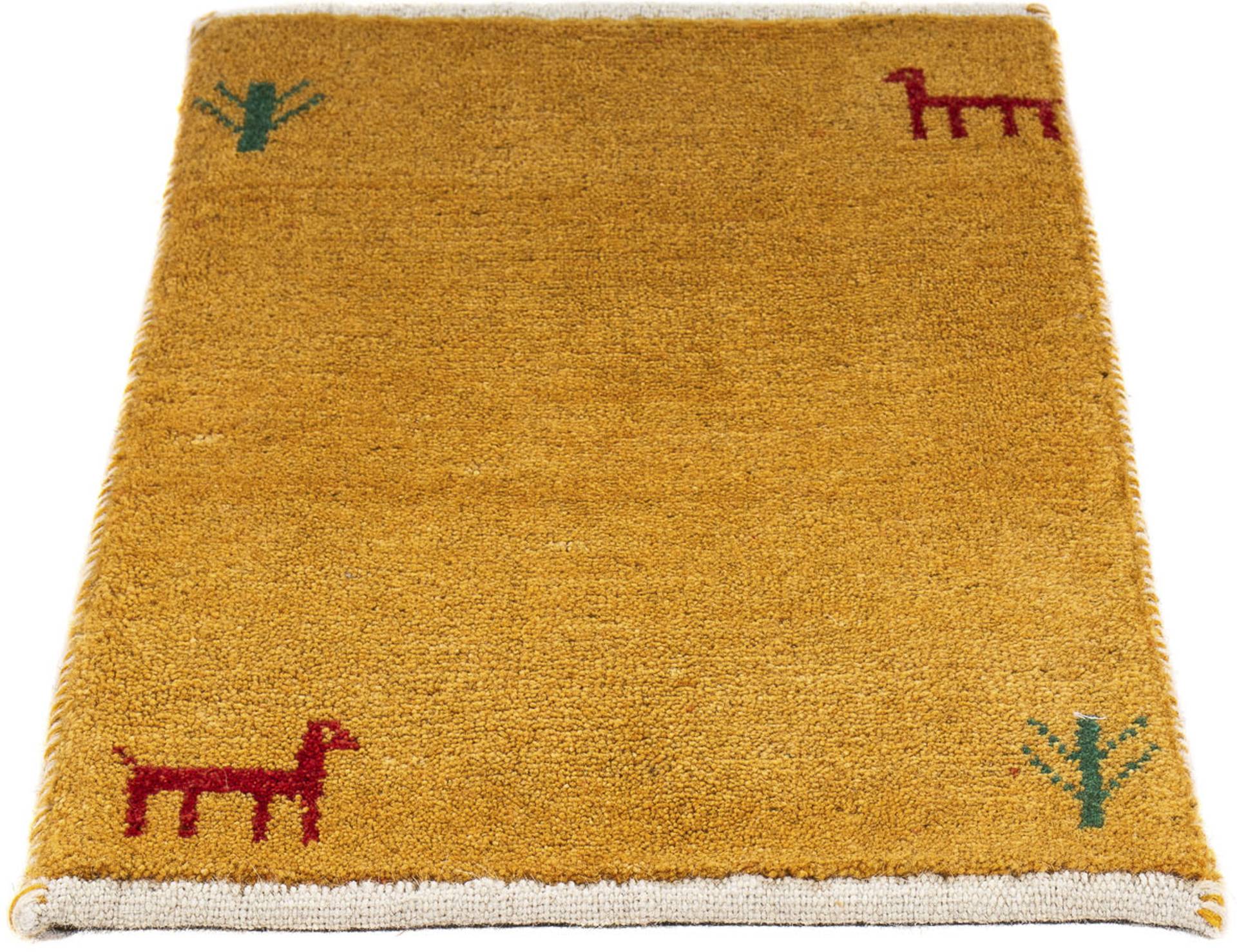 morgenland Wollteppich »Gabbeh - Loribaft Perser - 60 x 40 cm - orange«, rechteckig von morgenland